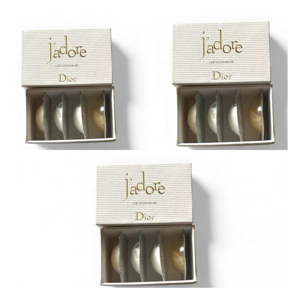 3X BUNDLE of Dior J'adore Les Adorables 4-Piece Miniature Skincare Sampler Set!